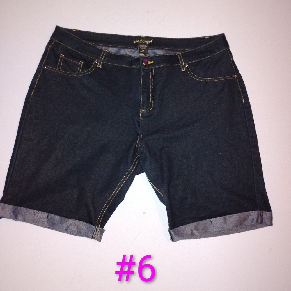 Like an Angel Black Jean Shorts